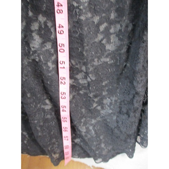 Gothic Black Lace High Low Dress Bell Sleeve Victorian Steampunk Dress Top - Picture 9 of 16